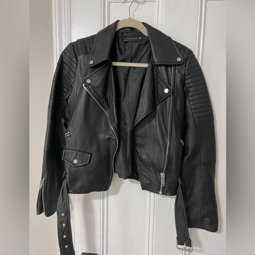 Zara leather jacket